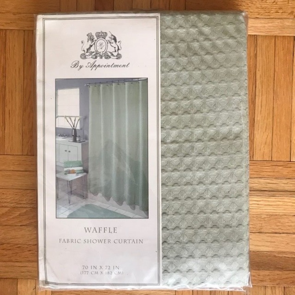 New Fabric Shower Curtain. Sage. 70x72